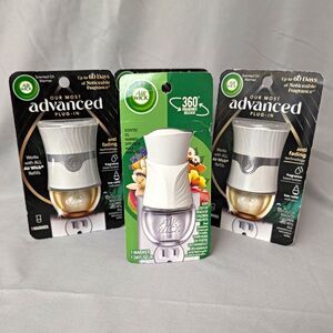 Air Wick Advanced Plug-In Scented Oil Warmer Diffuser, White 3 Pack